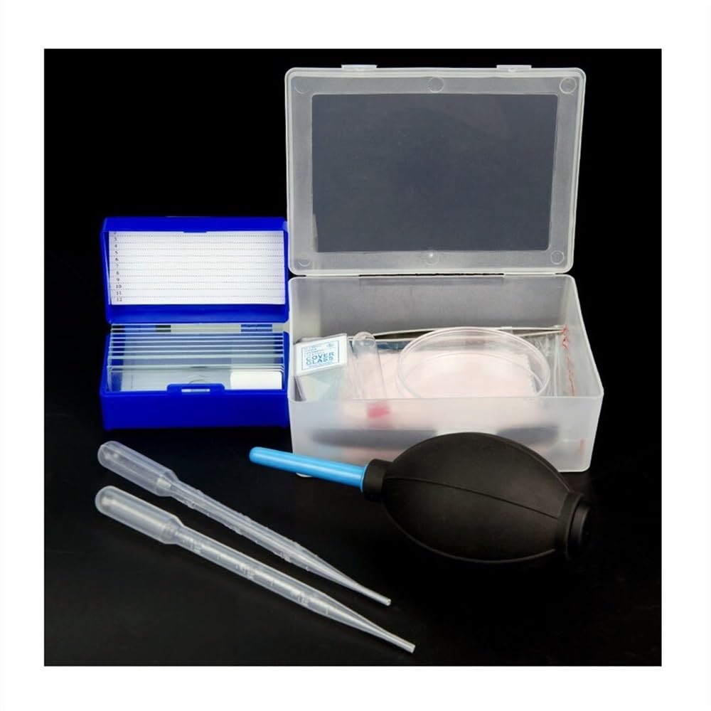 Accessori per microscopio da laboratorio Set di accessori for microscopi biologici Set di esperimenti scientifici di biologia Vetrini di vetro Copri strumenti biologici