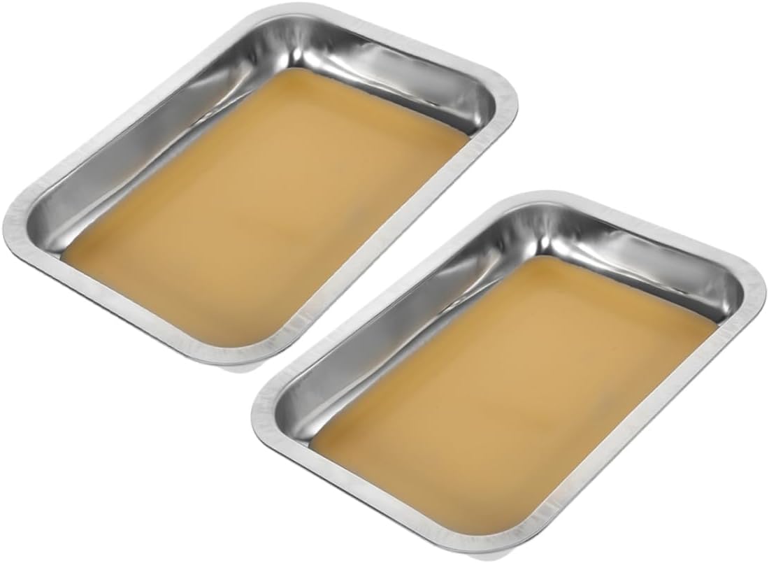 Abaodam 2pcs Wax Coated Lab Dissection Pan for Biology and Anatomy Studies Easy to Clean Stable Base for Schools and Laboratories