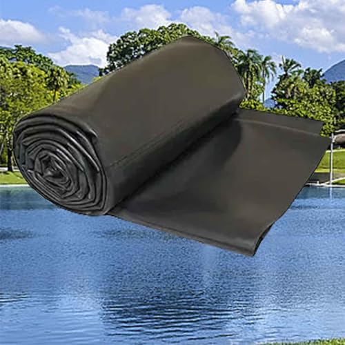 DMCHENGMA Telo Protettivo per laghetti Resistente Nero, 5x6m/6x7m/7x8m/8x10m/10x12m, Membrana Impermeabile per laghetti da Giardino, laghetti per Pesci, ruscelli, fontane e Laghi Artificiali.(2x5m)