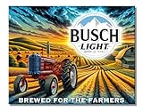 Desperate Enterprises Busch Light Farmers Tin Sign - Beer Signs - Nostalgic Vintage Metal Signs - Made in the USA