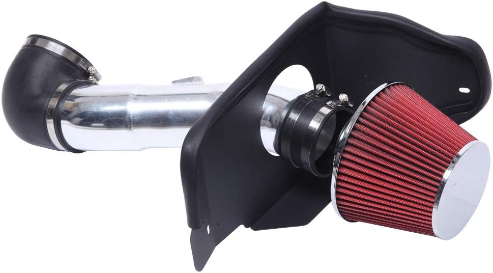 Lizudian RED Cold AIR Induction Intake KIT+Dry Filter for 2005 2006 2007 2008 2009 Mustang GT 4.6L V8