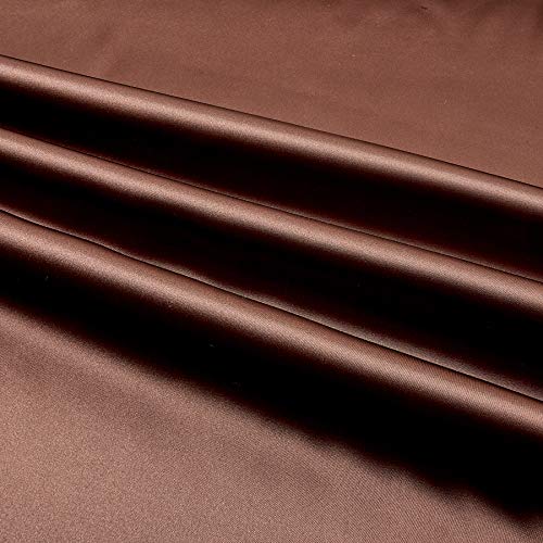 Silky Satin Charmeuse Solid Chocolate, Fabric by the Yard