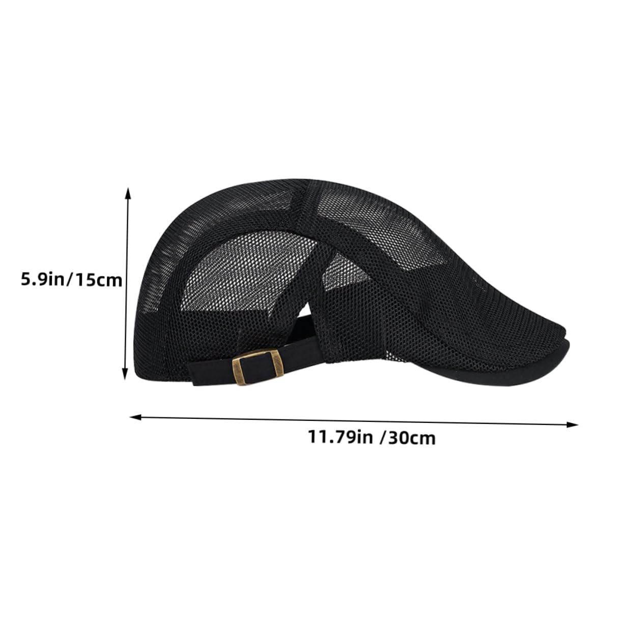 VALICLUD Boy Cap Men's Breathable Beret Summer Flat Hat Adjustable Cabbie Cap for Unisex Black
