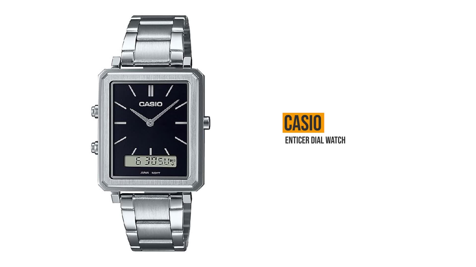Casio Enticer Men Analog-Digital Black Dial Men MTP-B205D-1EDF