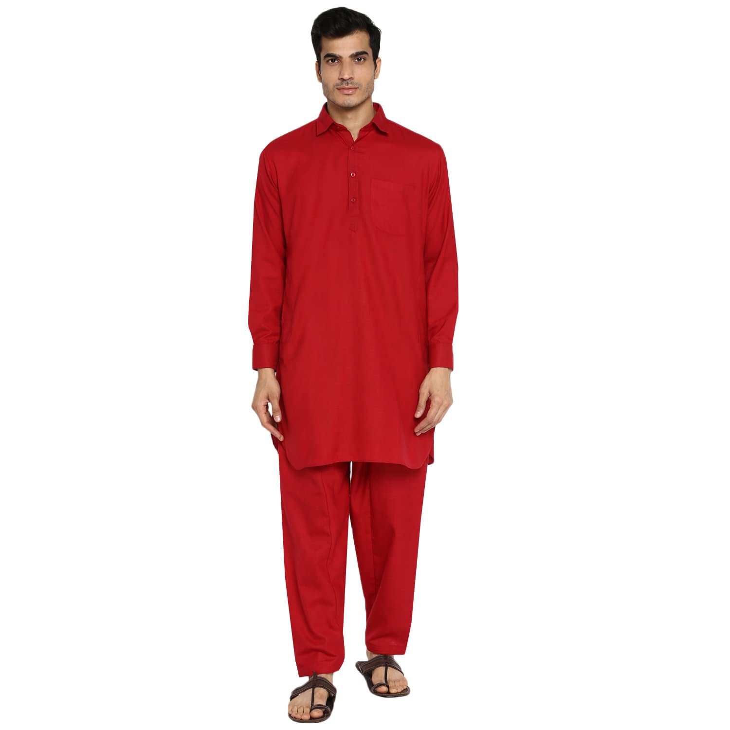 royal kurta Men's Cotton Pathani Suit-picture-11