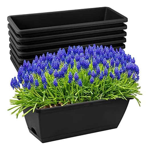 21 Stunning Ideas to Create Your Backyard Oasis 5 8pcs Window Box Planter,17 Inches Flower Window Boxes,Rectangle Planters Box with Drainage Holes and Trays, Plastic Vegetable Planters for Windowsill Patio Garden Home Decor Porch Yard (Black)