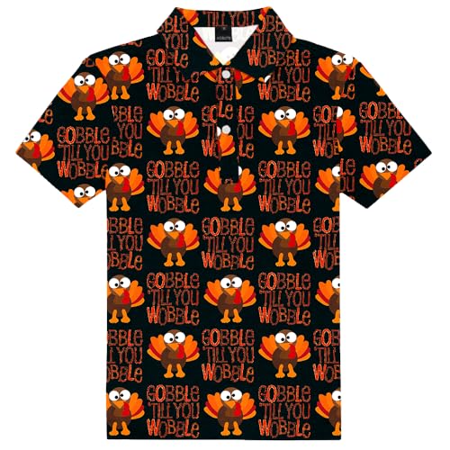 Image of AOBUTE Kids 4th of July Polo American Flag Short Sleeve Button Down Shirts Tops 3-14 Years