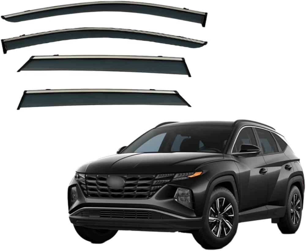 PANXUC Car Wind Deflectors for Hyundai Paristi MK1 LX2 2020, Side Window Wind Rain Deflector Window Visor Sun Rain Guard Smoke Guards