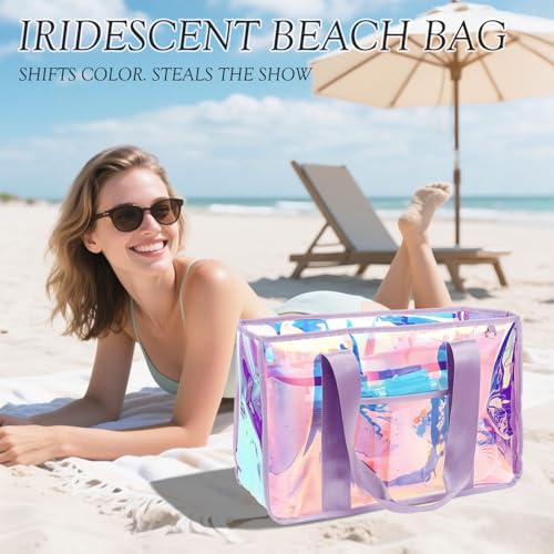 Fammart Iridescent Clear Beach Bag