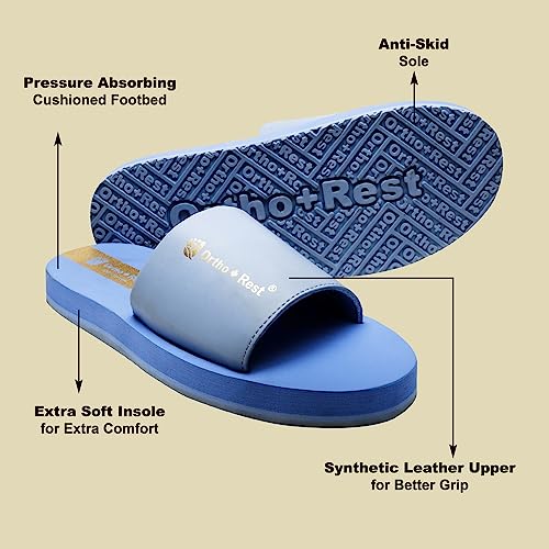 Image of Ortho + Rest Women's & Girl's Extra Soft Ortho Doctor Slippers | Orthopedic Slides | MCR Sliders Footwear | Comfortable Flip Flops for Home Daily Use