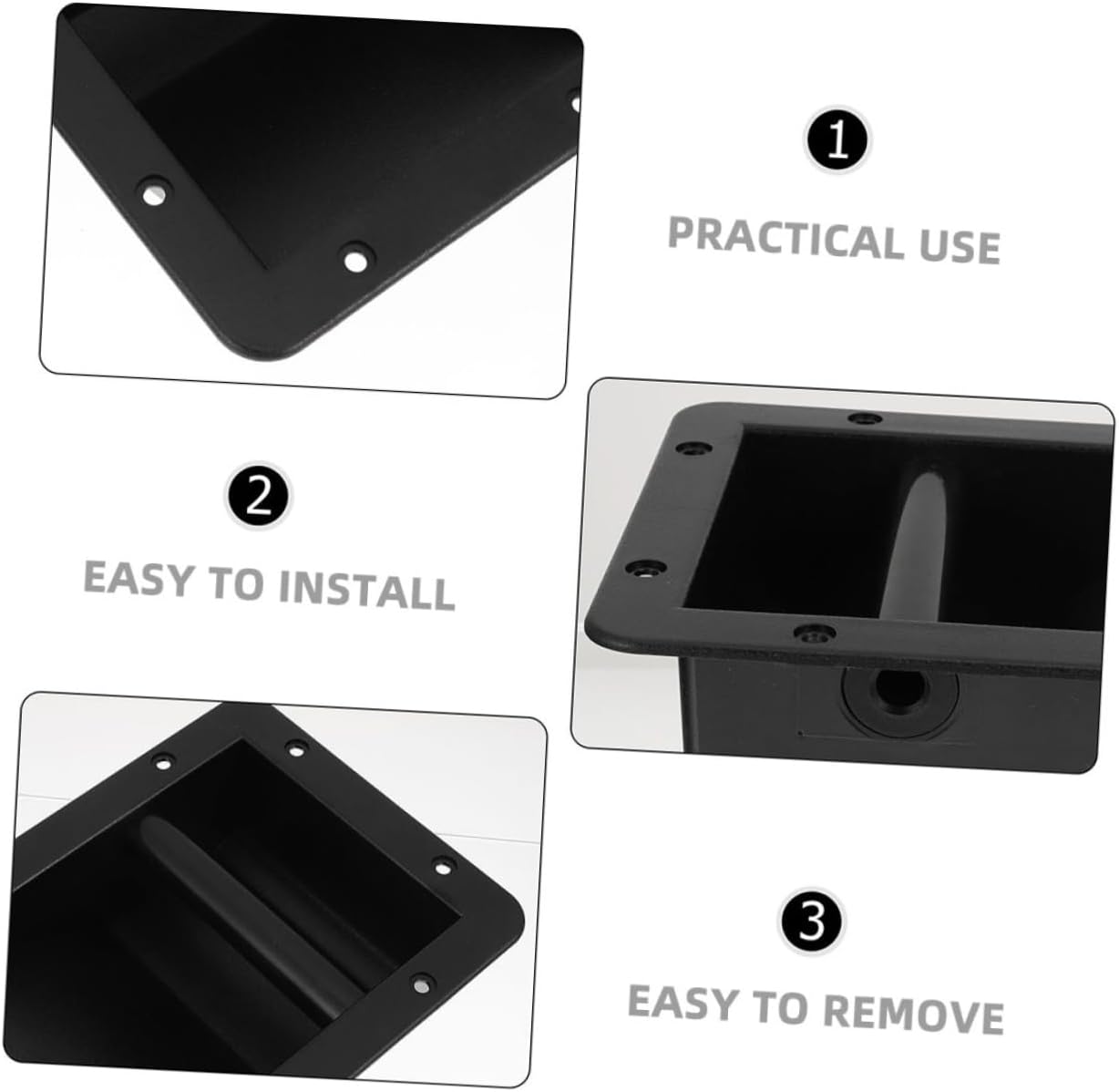 Vaguelly 5pcs Plastic Speaker Side Handles Comfortable Installation for Speakers and Amplifiers Secure Mounting Heavy Equipment Carrying