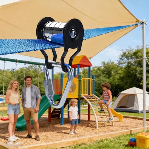 Slackline niños con polea de hierro resistente para equilibrio exterior 4