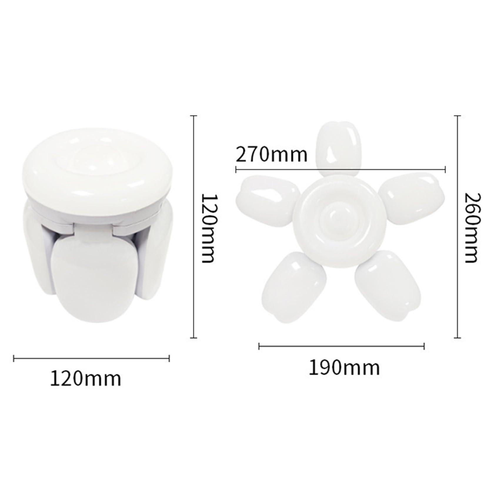 TTiiLoe 50W Garage Light with 5+1 Deformable Panels, 6000K Ultra Bright LED Ceiling Light Fixture, E26/E27 Screw-in Shop Lighting for Basement Attic Workshop Barn Warehouse, 2 Pack