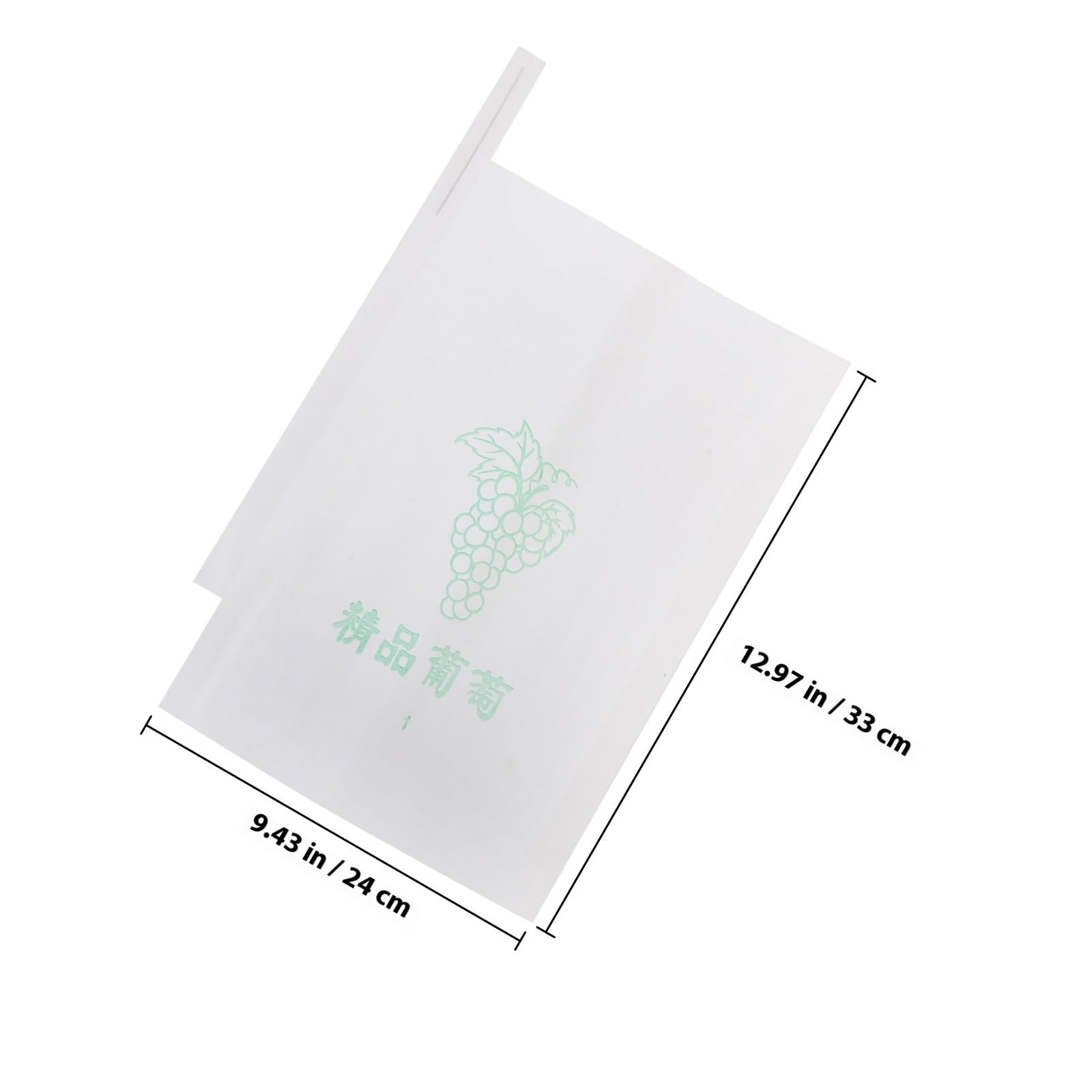 DOITOOL 100 Bolsas Protectoras de Papel Blanco para Uvas y Frutas, Bolsa Transparente para Protección contra Condiciones Meteorológicas y Aves, Adecuado para Cultivo y Jardinería