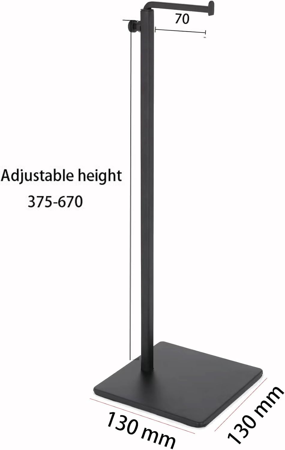 Metal Handbag Display Stand, Adjustable Purse Hook Rack, Bag Organizer Stand (black)