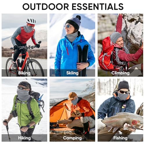 Image of TICONN Neck Gaiter Face Cover Scarf, Neck Warmer Breathable Sun & Wind-proof for Skiing Fishing Hiking Cycling