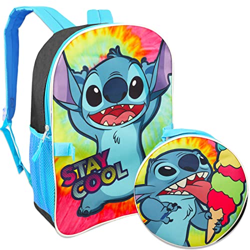 Stitch Backpack and Lunch Bag Set for Kids - Bundle with 16" Backpack, Stitch Lunch Box, Stickers, More | Lilo and Stitch School Supplies2