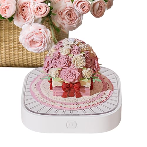 Calendrier 3D cadeau de Saint-Valentin original en papier sculpté
