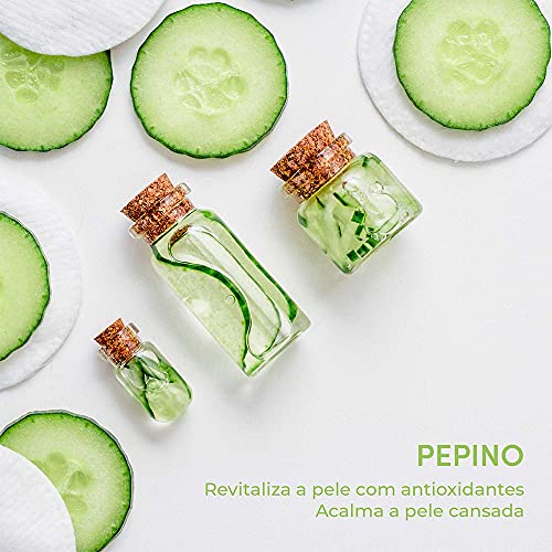 Máscara Facial de Algodão, Kiss New York Professional, Pepino