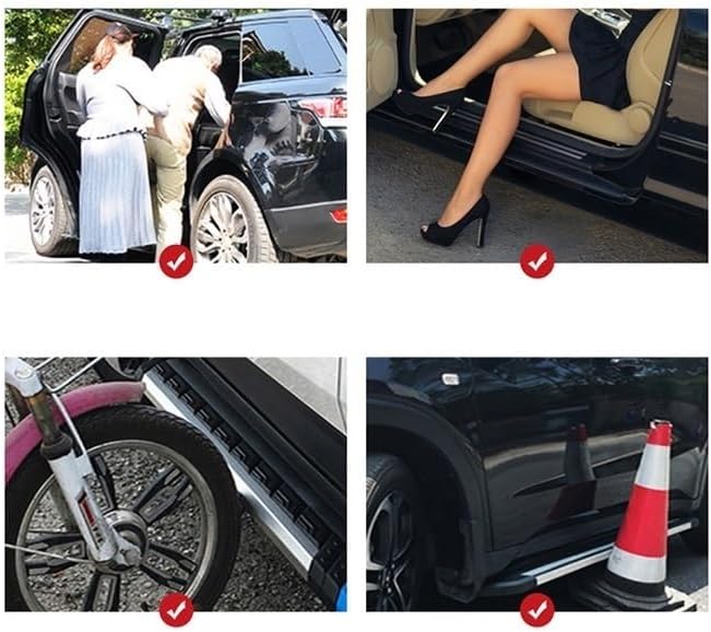 LINGYUE 2pcs fit Compatible for Kia Carnival Sedona 2015-2020 SUV Truck Side Step Running Board Bar Aluminium Pedal Accessories with Brackets(B)