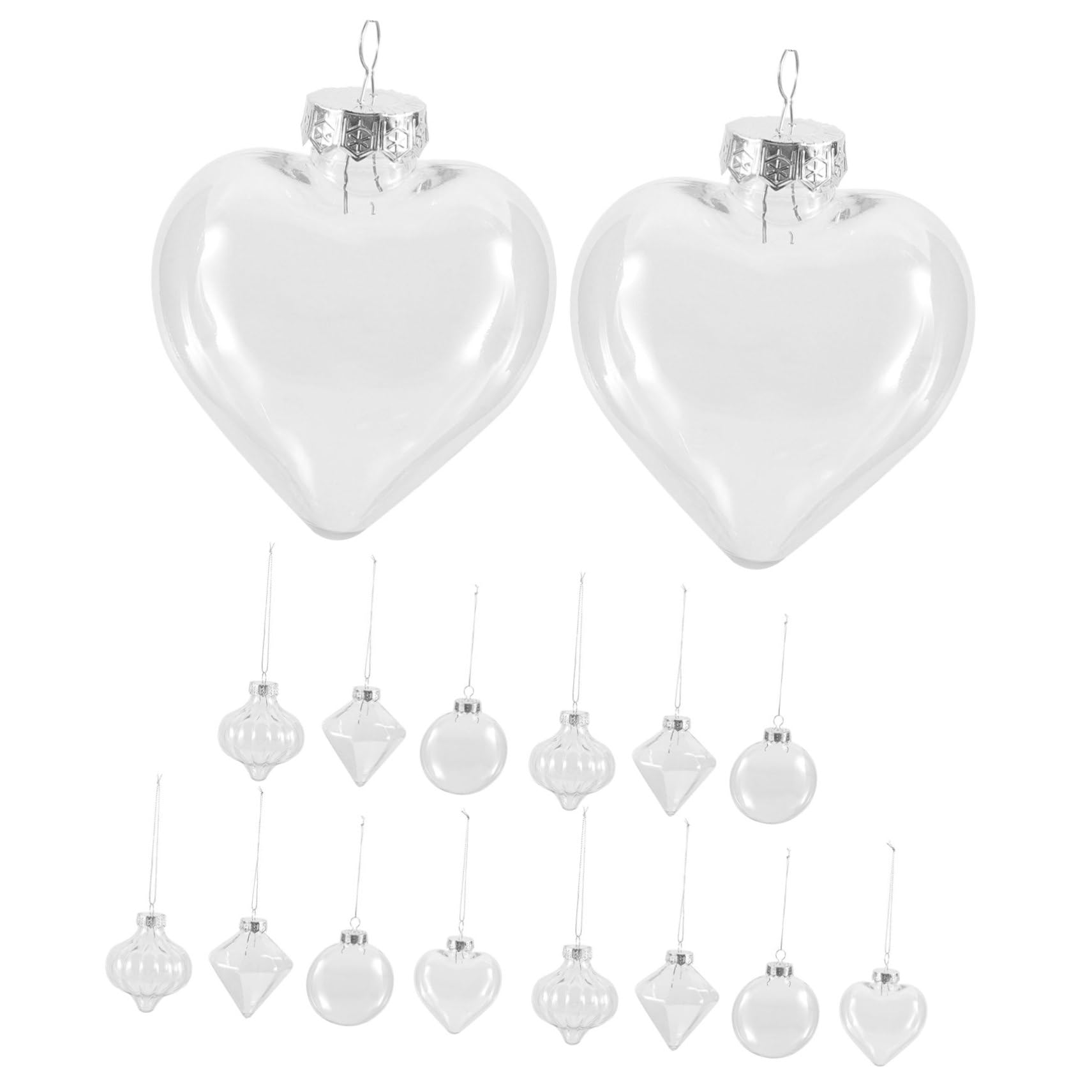 Boules de Noël transparentes 8 cm Gatuida lot de 16 pièces en plastique