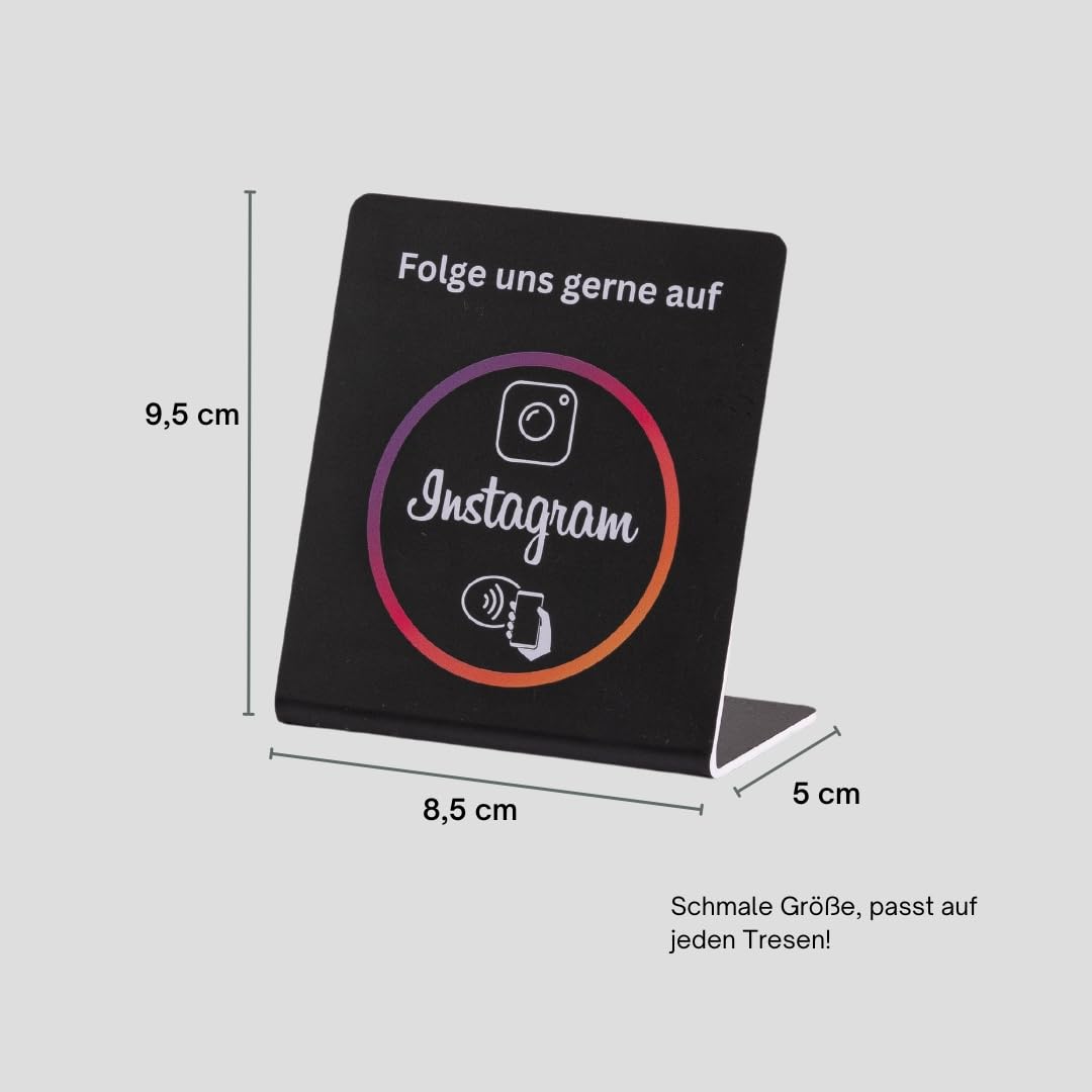 Folge Uns gerne auf Instagram NFC Aufsteller für mehr Reichweite auf Instagram | Vorprogrammiert auf ihren Instagram Account