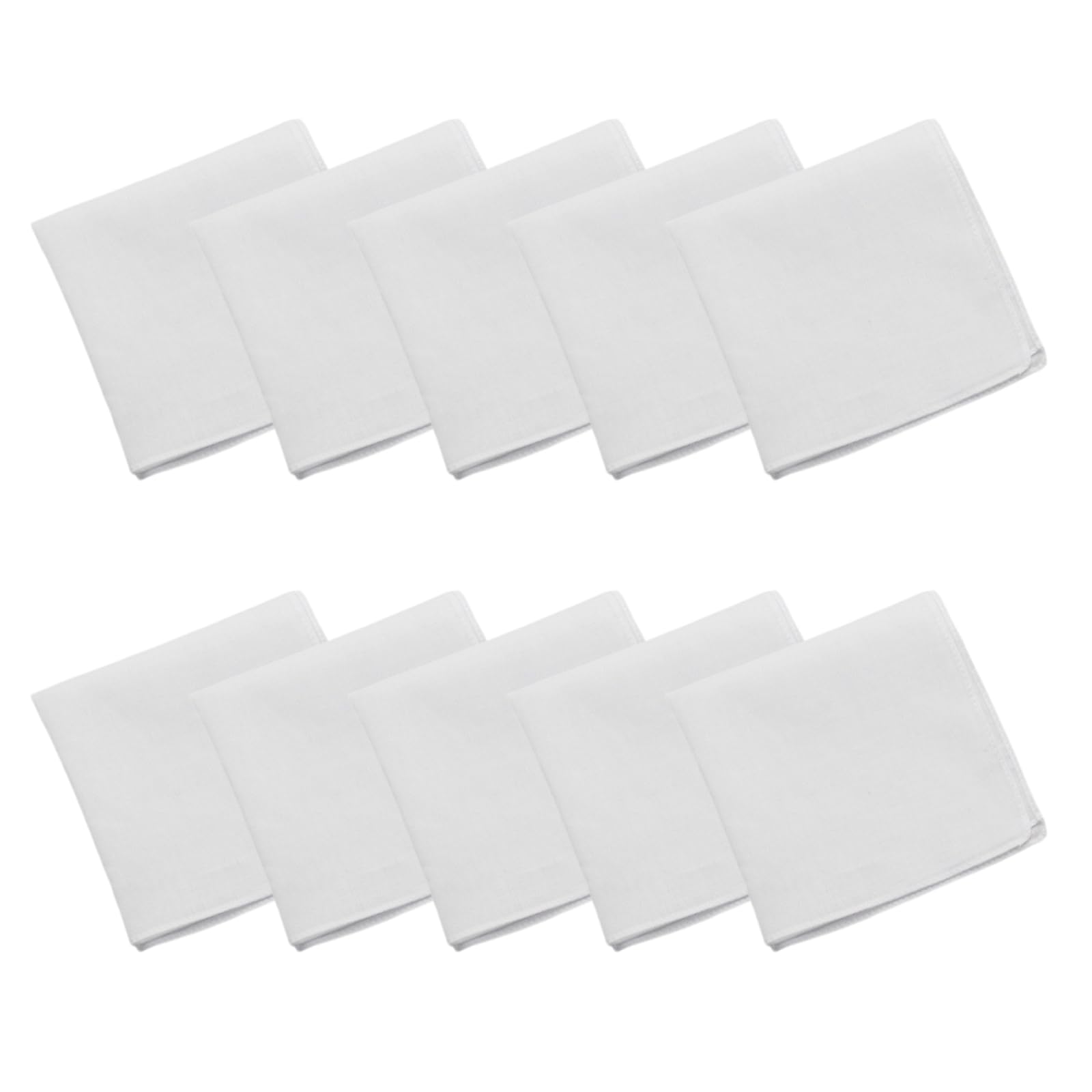 Tsophreniq Of 10 Men ' s Cotton Handkerchiefs in White Small Handkerchief Hankie for Everyday Use and Easy to Carry Absorbent Men ' s Hankies