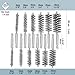 Stainless Steel Bore Brush,Wire Brush Drill Attachment, Drill Brush for Grill Cleaning, Abrasive Drill Brush with 1/4 Inch Hex Shank for Power Drill, Rust Polish and Tube Cleaning (12)