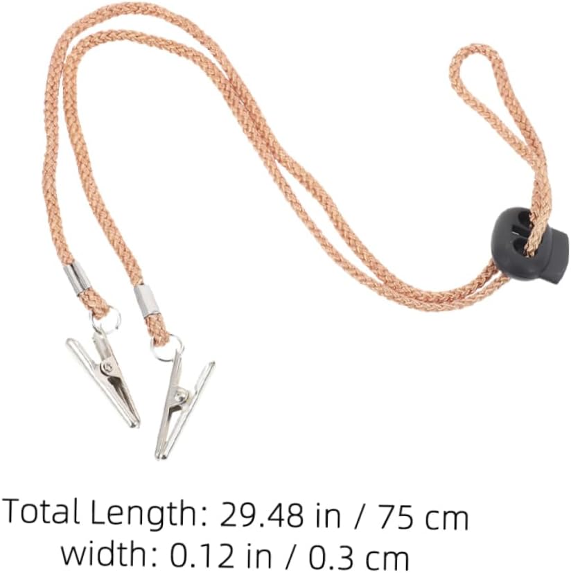 4pcs Flexible Napkin Clips Hat Chin Cord Adjustable Travel Straps Bib Retainer Sturdy Portable for Restaurant Supplies