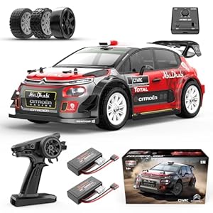 Hyper GO 14303 1/14 Citroen C3 Fast RC Cars for Adults, Max 40mph Brushless RC Drift Car with Gyro, 4WD RTR High Speed RC Rally Car, 2 of 2000 mAh Drifting RC Remote Control Car for Adult