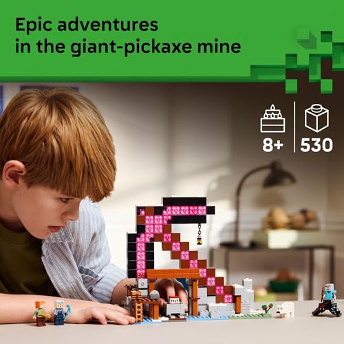 LEGO Minecraft the Pickaxe Mine Kids Toy - Building Set for Boys and Girls - Minecraft Toy for Gaming Fans 8+ - Includes Alex, Miner, and Stray Spider Jockey Minifigure - Birthday Gift Idea - 21277 - Image 2