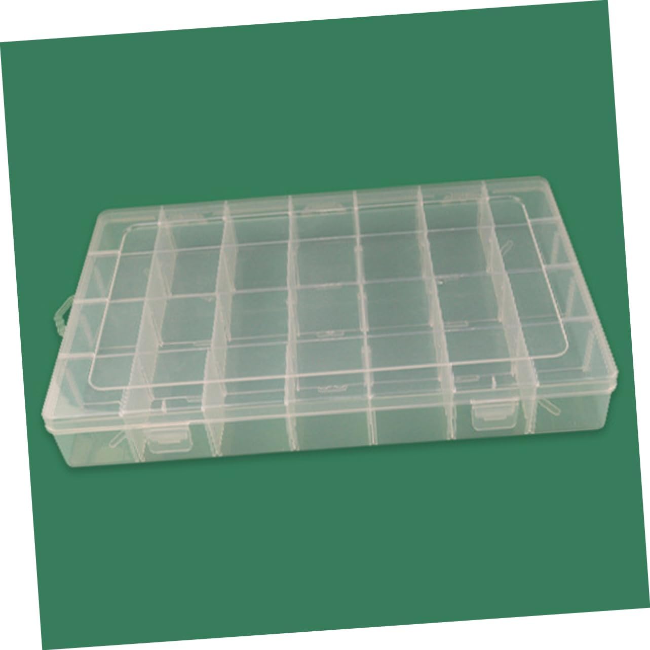BESPORTBLE 2pcs Multi-compartment Plastic Jewelry Box Storage Container for Earring Bead Craft Supplies Display Organizer