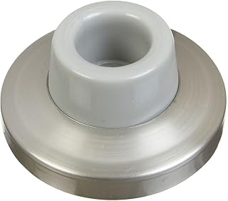 National Hardware V1935 Wall Door Stops - Solid Brass in Satin Nickel