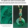 PNZLZIA Hetian Jade Prayer Peace Buckle, Fashionable Jade Pendant Necklace, Sweater Chain Clothing Pendant, Pendant Necklace Versatile Clothing Pendant (1pc) #5