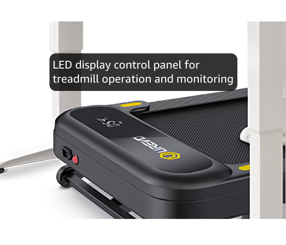 Smart Treadmill with 9% Auto Incline, Hiking and Running Walking Pad Treadmills for Home Office, Treadmill with UREVO APP, AI Powered Music Course, HIIT Programs Synced to Scenic Route, One-Click Mute