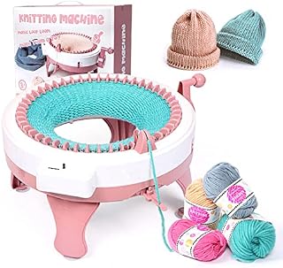 Knitting Machines, 48 Needle Knitting Machine Needles Knitting Loom Machines Needles Knitting Loom MachinesKnitting Machine Kit, DIY Knitting Machines Board for Kids and Adults Socks Hats Scarves