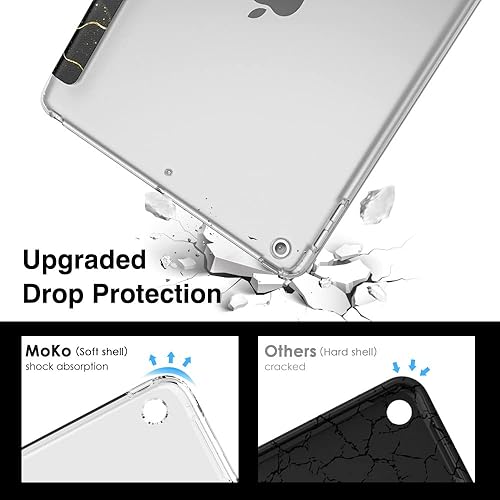 Miniatura 3 de MoKo Funda para iPad 10.2 de 9 generación 2021iPad 8 generación 2020iPad 7 generación 2019, cubierta trasera esmerilada suave con soporte para iPad