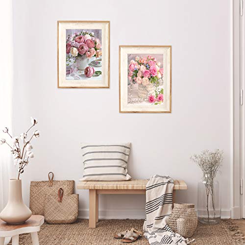 Heyu-Lotus 2 Pack DIY Diamant Malerei, Rose Blumen Vollbohrmaschine Kristallstickerei Kreuzstich, Wohnkultur… – Bild 7