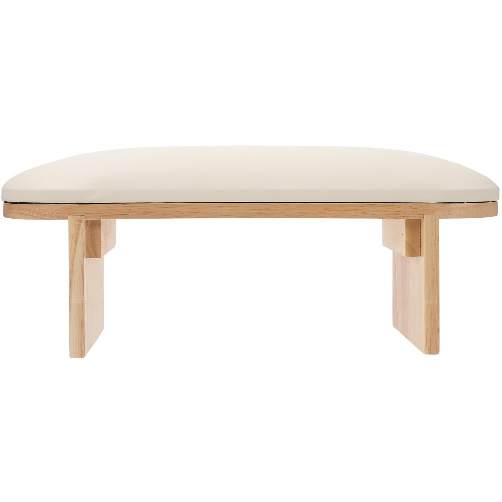 Soporte para reposauñas Almohada de manicura con reposabrazos, descanso para el de uñas, base de madera beige de PU, fácil de limpiar, para nail salon use