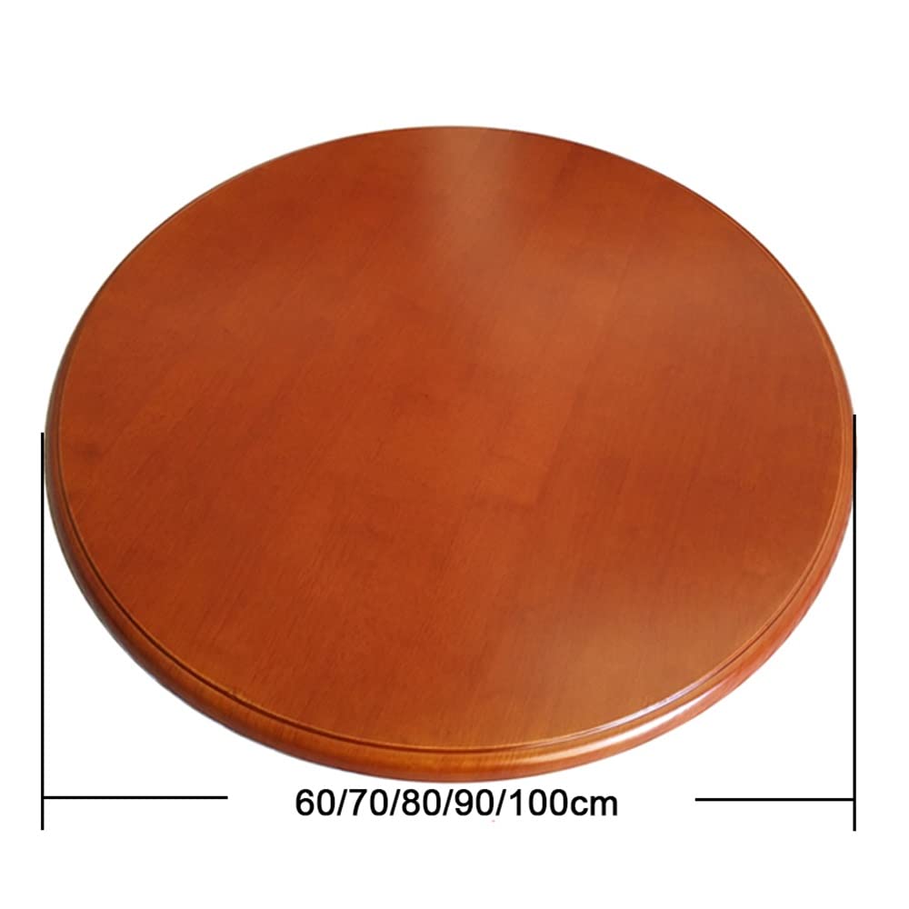 Plateau Rotatif en Bois Massif De Salle A Manger, Lazy Susan Rond Plateau De Service Antidéflagrant, Plateau Tournant en Bois, Rotative À 360° (Color : Ivory White, Size : 60cm/24)