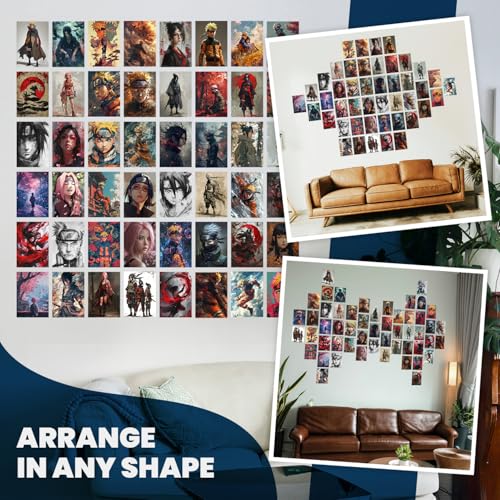 Image of Wallgasm Naruto Characters and Scenes Poster set - Set of 54, 4 x 6 Inches (A6 Size) Posters for room, bedroom, office | Wall Collage Kit | Naruto Aesthetic