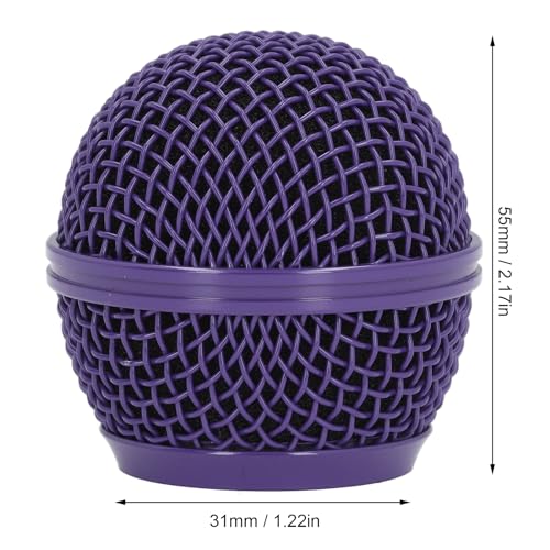 Grille pour microphones SM58 violette remplacement tête acier filetée