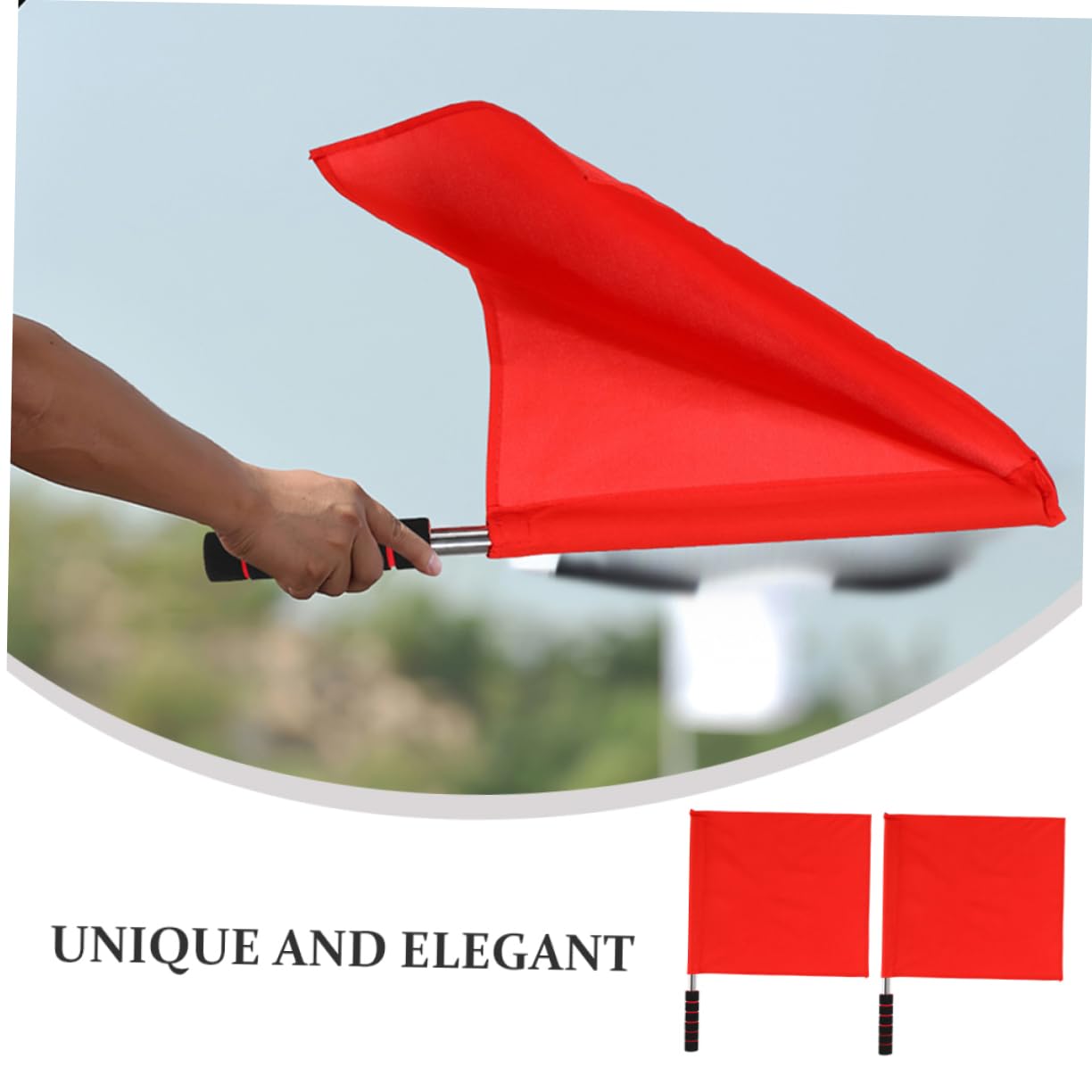 GOOHOCHY Sturdy Materials Sports Flag Warning Signal Flags for Racing Soccer Football Referee Kit
