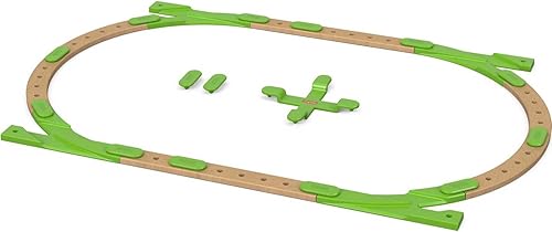 Fisher-Price Juguete de construcción de madera Wonder Makers Design System Build It Out Track Expansion Set, 25+ piezas de madera para niños