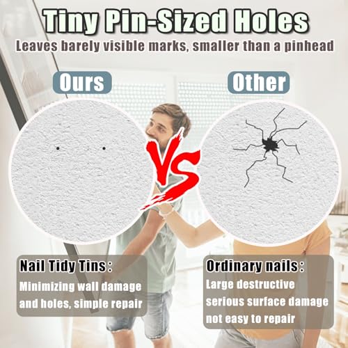 Image of 10 Pack Heavy Duty Claw Drywall Hangers Tool-Free Picture Hooks for Walls Holds Multi-Weight Reusable Canvas Hangers for Mirrors Art Posters Room Office Decor Claw Hanger for Drywall (Silver-10Pcs)