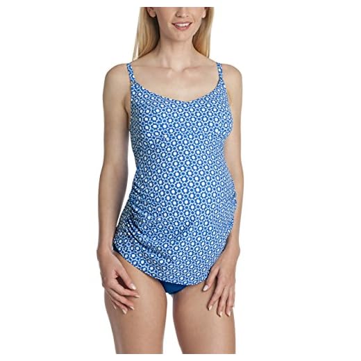 Anita Maternity Damen Umstands Tankini Schwangerschafts Lelepa, Gr. 38E, Blau (kornblau 319)
