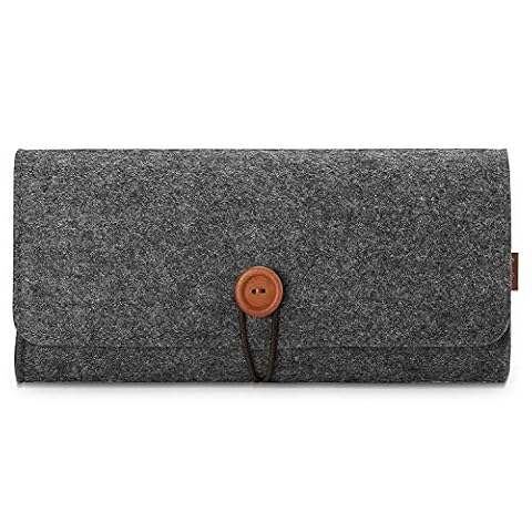 ProCase Filcowe etui do Nintendo Switch Lite, ultracienka przenośna torba podróżna, profesjonalna torba ochronna na Nintendo Switch Lite 2019, z 5 uchwytami na kartridże do gier, czarne, Czarny