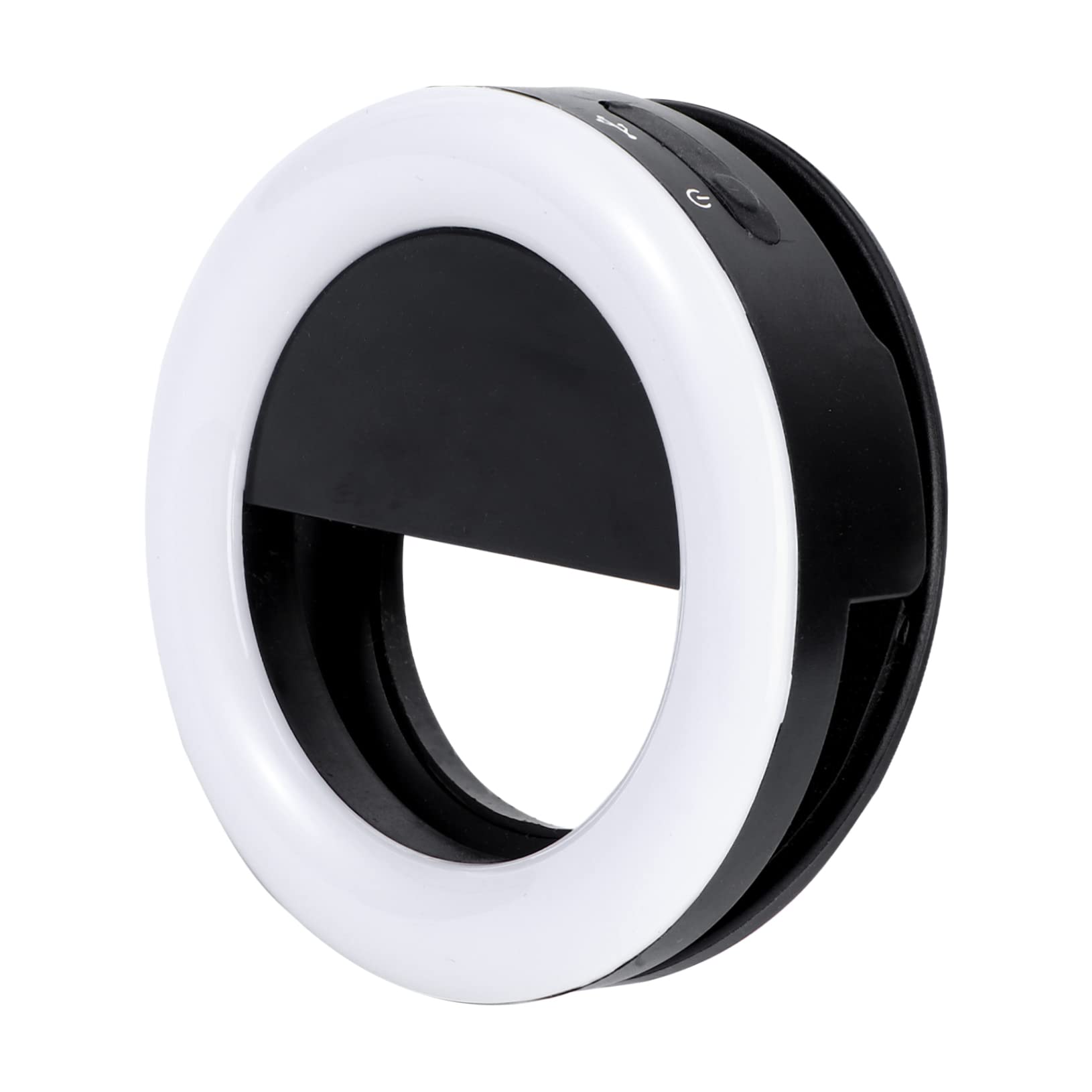 Angoily 3-Color Led Ring Light Clip-on Fill Light for Phone Camera of Brightness Adjustment Portable and Rechargeable for Live Streaming and Photography