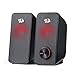 Produktbild Redragon GS500 Stentor PC Gaming-Lautsprecher, 2.0-Kanal-Stereo-Desktop-Computerlautsprecher Mit Roter Hintergrundbeleuchtung, Hochwertigen Bässen und Kristallklarem Klang, Stromversorgung über USB