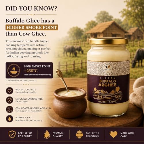 Image of Vaideek Pure Cow Ghee | Bilona Cow Ghee | Made in Earthen Pots (Buffalo Ghee, 1 Litre)